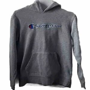 USED Grey Power blend  Champion Hoodie / Fleece . Youth XL